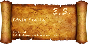 Bónis Stella névjegykártya