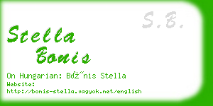 stella bonis business card